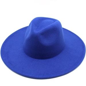 Royal Blue Wide Brim Fedora